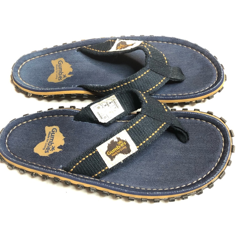 Gumbies Islander canvas flip flop dark denim sandals